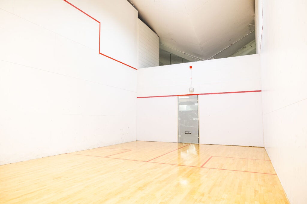 Empty racquetball court